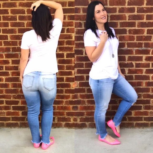 Kancan KC9154M Light Wash Distressed Skinny Jeans - Picture 5 of 8